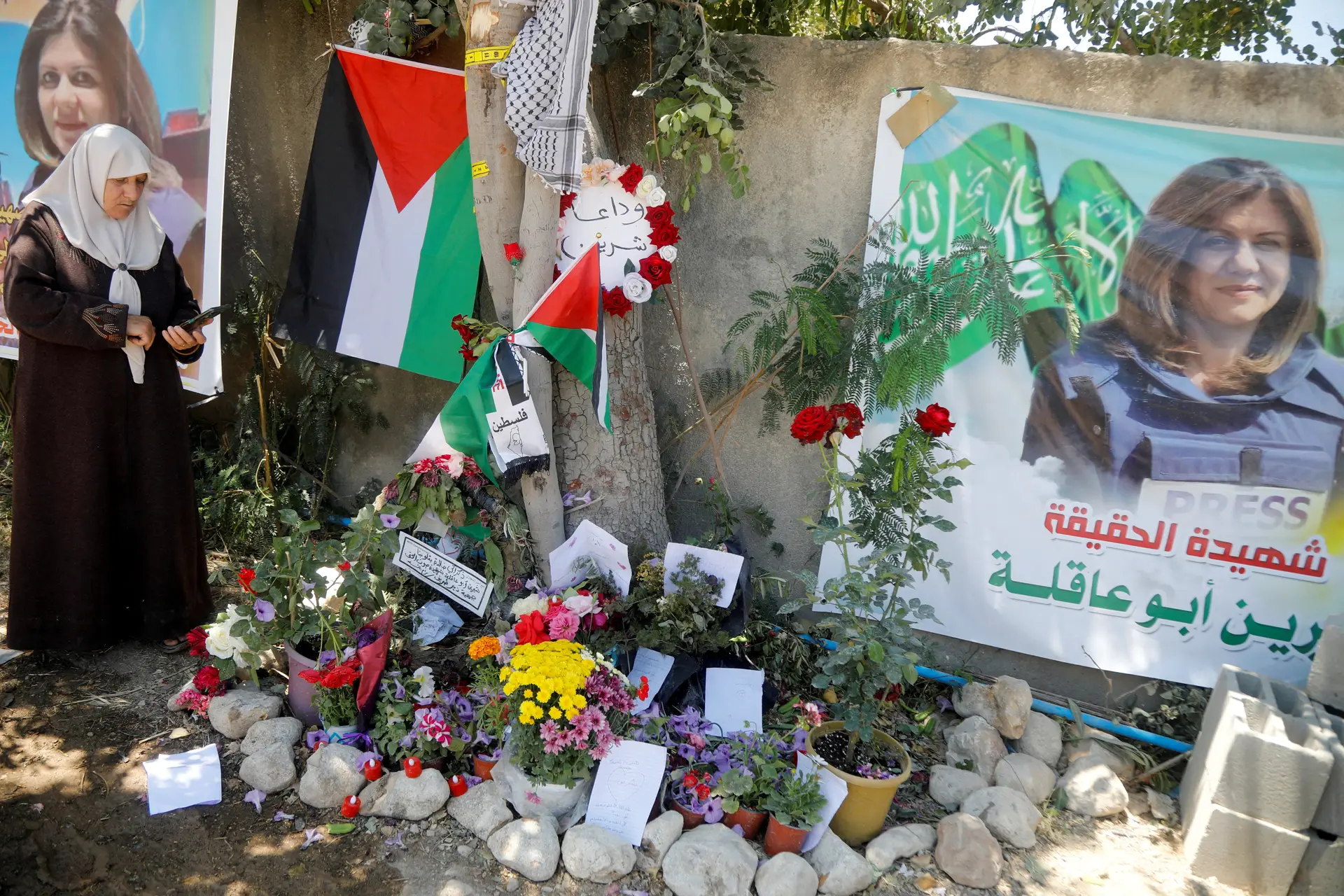 Shireen Abu Akleh, jornalista palestiniana da Al Jazeera que foi assassinada por tropas israelitas em maio de 2022.