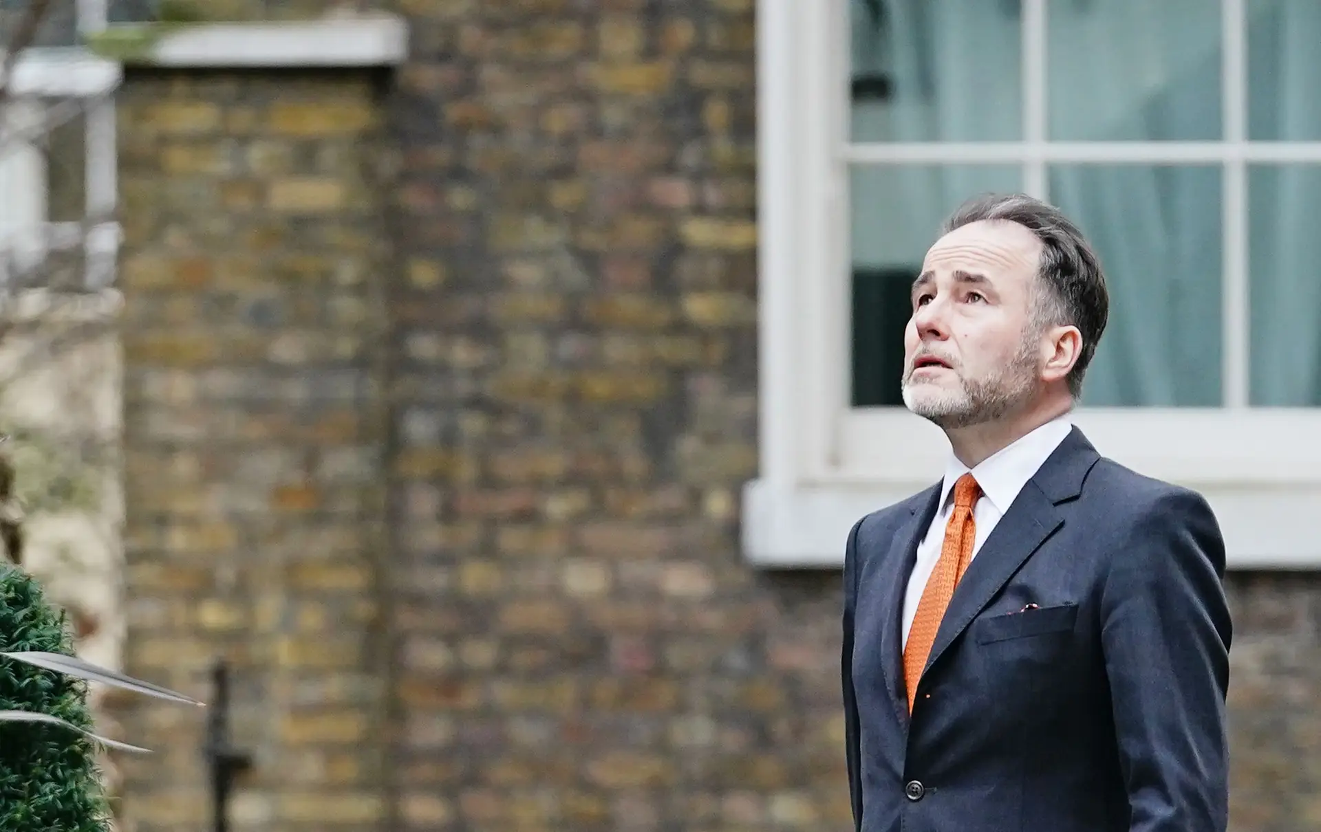 Christopher Pincher em Downing Street no dia em que Boris Johnson o nomeou para a direção da bancada parlamentar conservadora