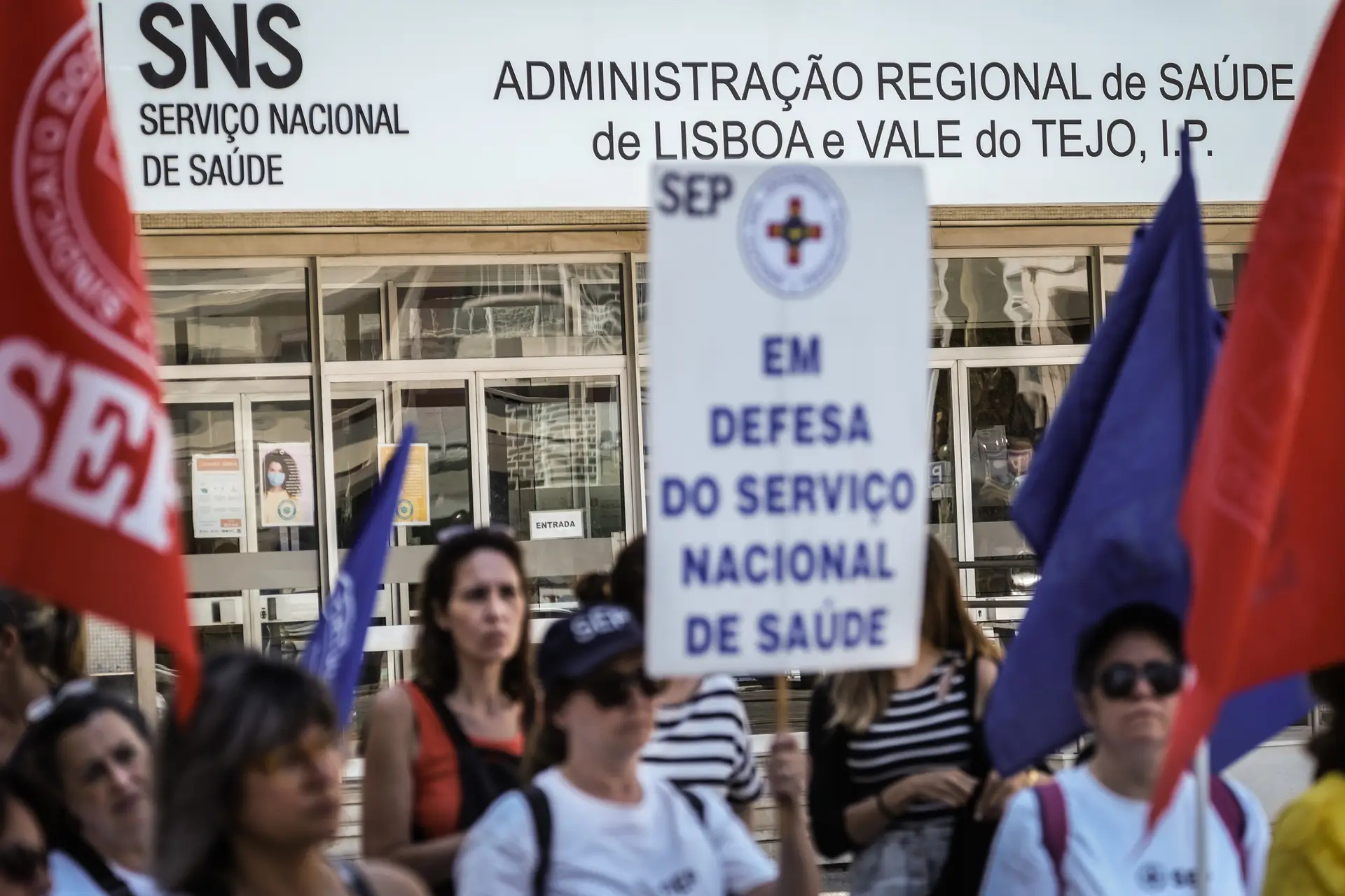Enfermeiros em protesto, em Lisboa