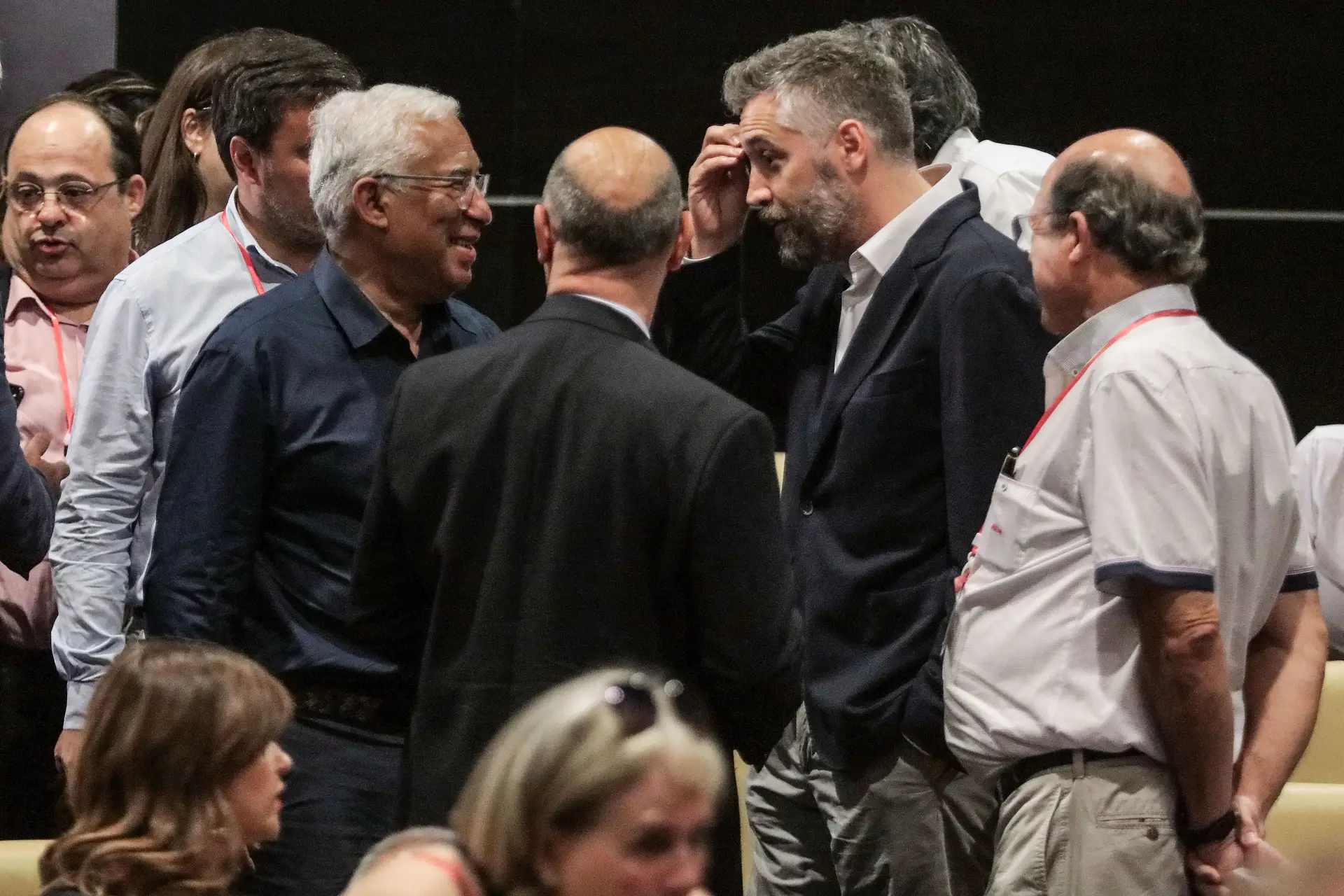 António Costa e Pedro Nuno Santos, na reunião da Comissão Nacional do PS, em Ílhavo