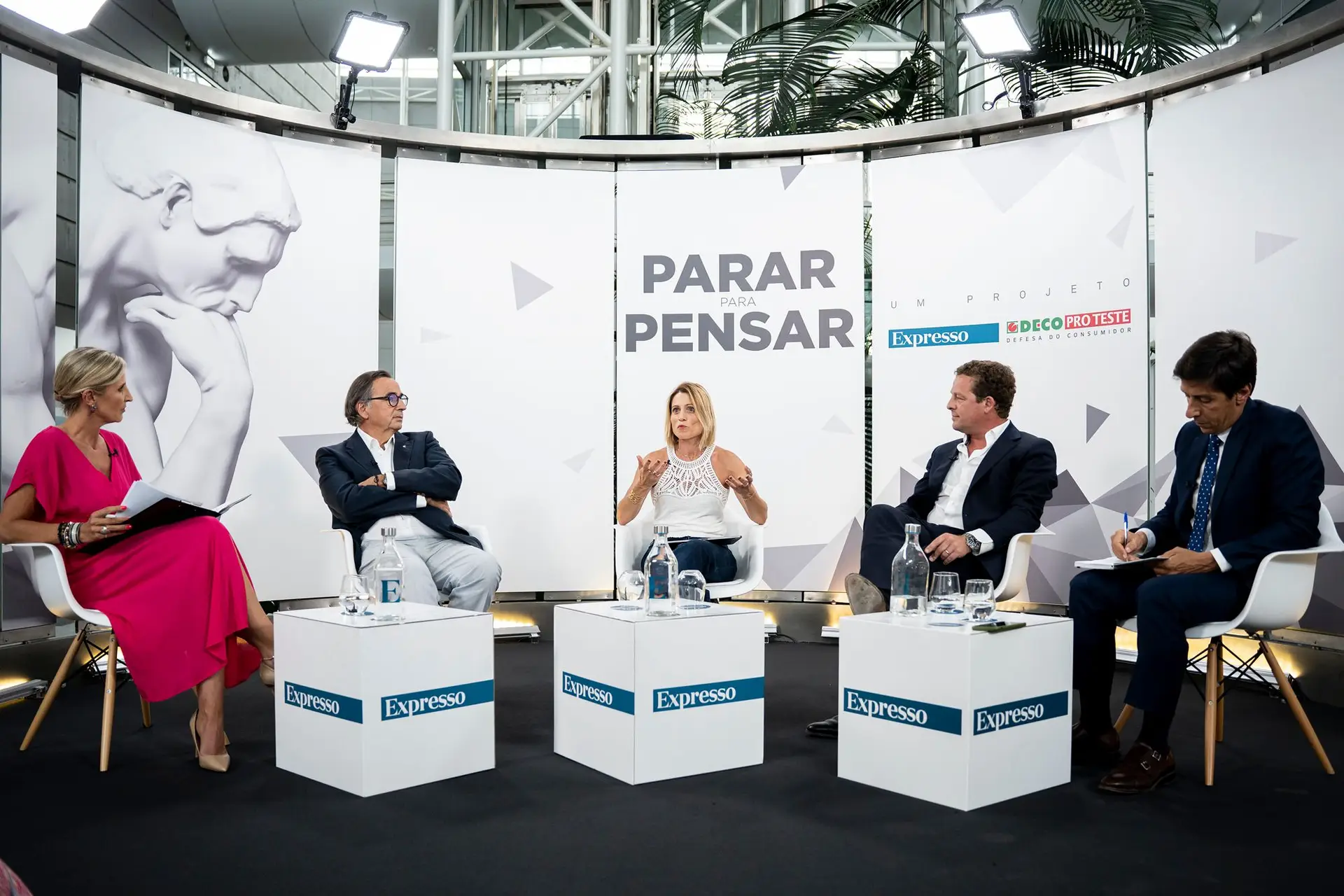 Marta Atalaya conduziu o debate desta tarde com Luís Mergulhão, Sónia Maximiano, Francisco Teixeira e Bernardo Ferrão