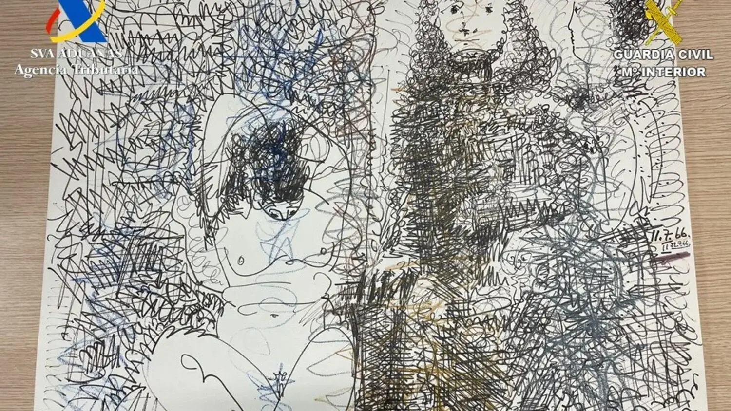 Desenho de Picasso de 450 mil euros apreendido na alfândega no aeroporto de Ibiza