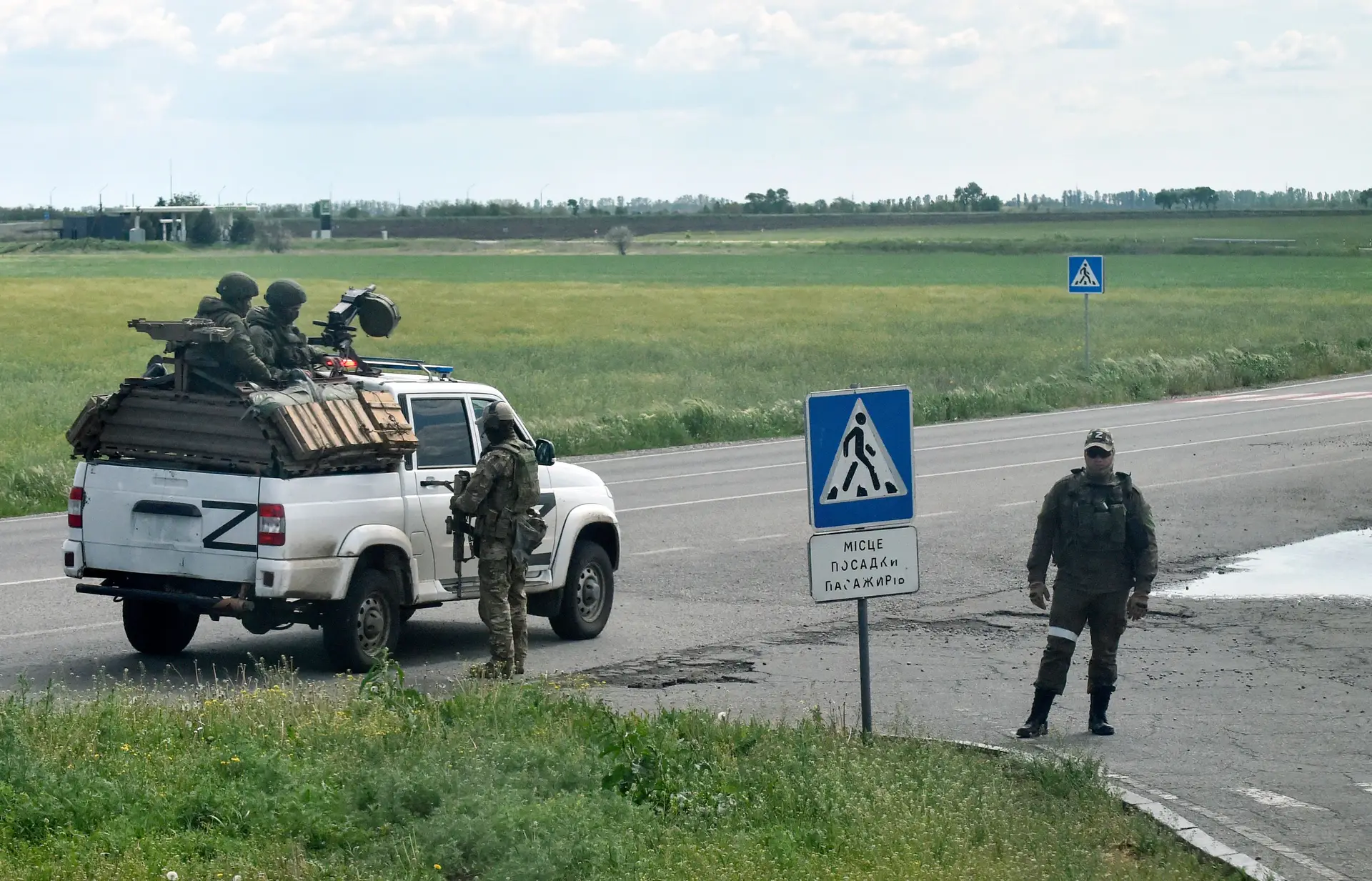 Soldados russos deslocados na região de Kherson
