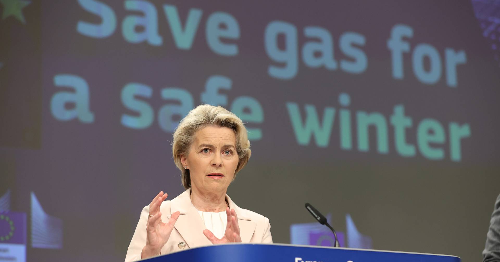 Poupança é vital para a segurança energética da Europa, diz von der Leyen