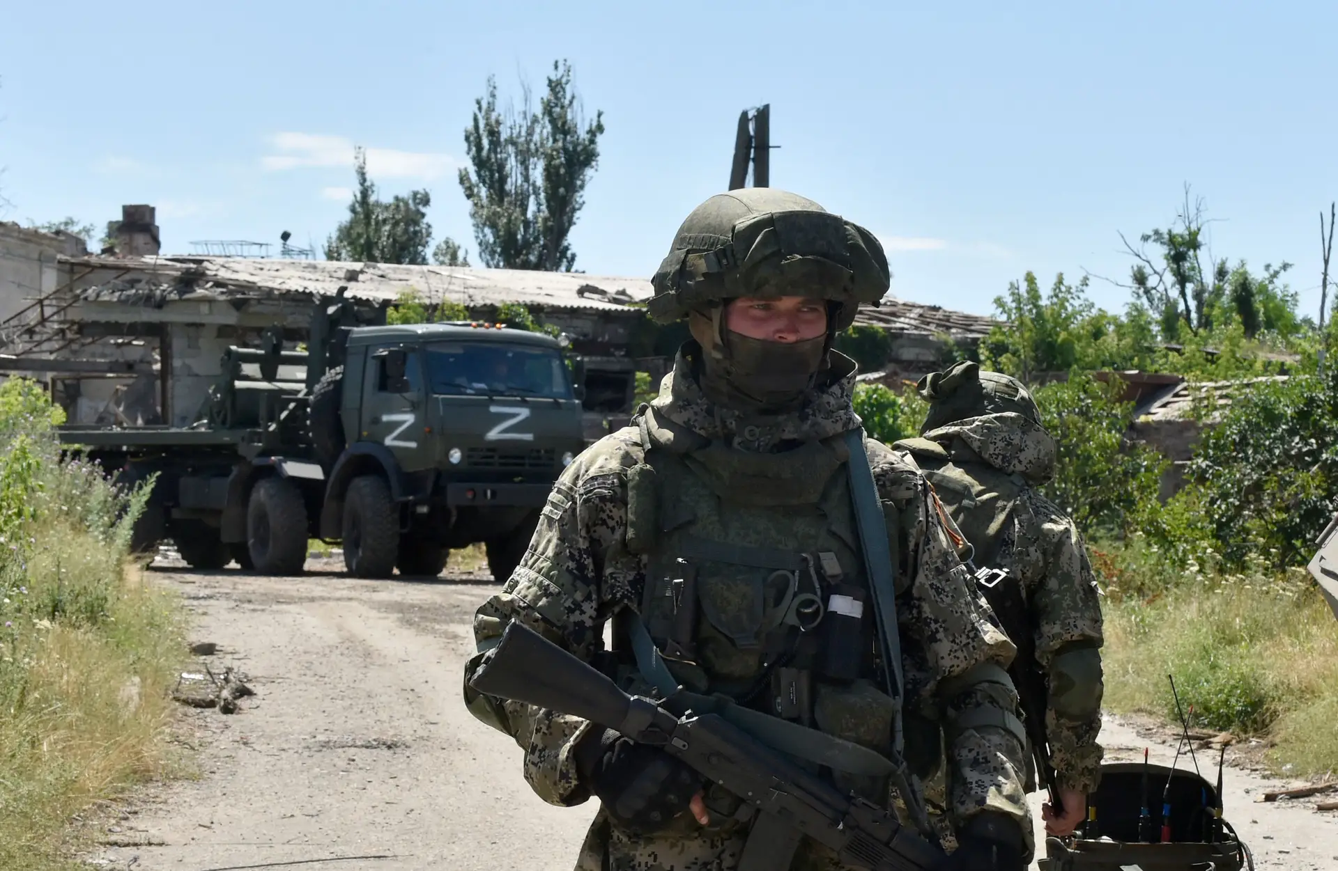 Tropas russas em Mariupol