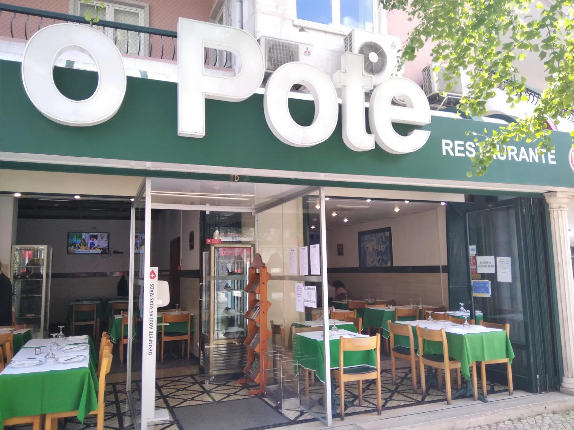 A atual fachada do restaurante