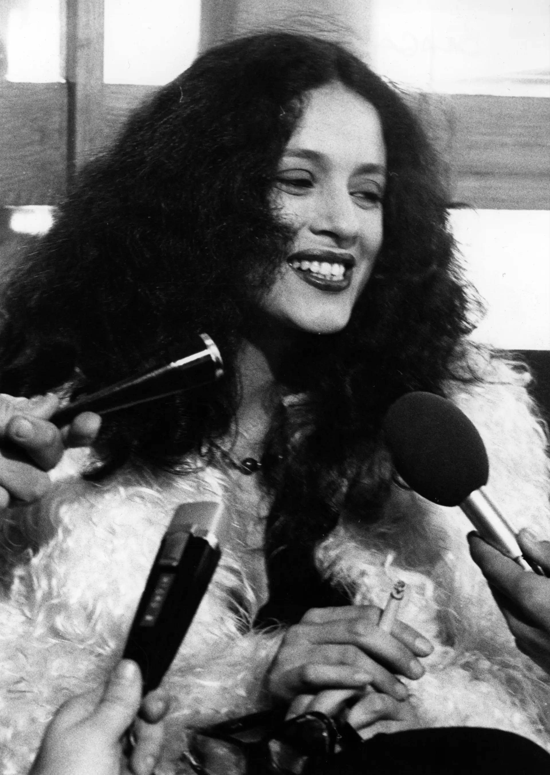 Sónia Braga na visita a Portugal em 1977