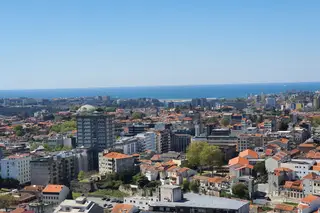 A vista atual a 198 metros acima do nível do mar