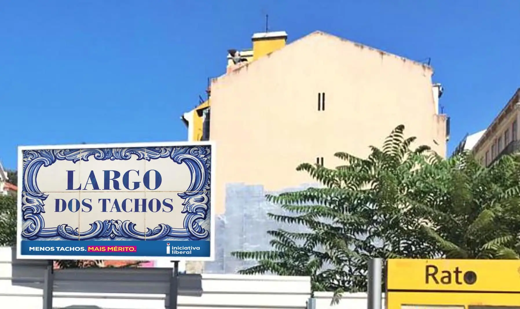 Largo do Rato dá lugar a "Largo dos Tachos" em novo outdoor da IL, após contratação de Sérgio Figueiredo