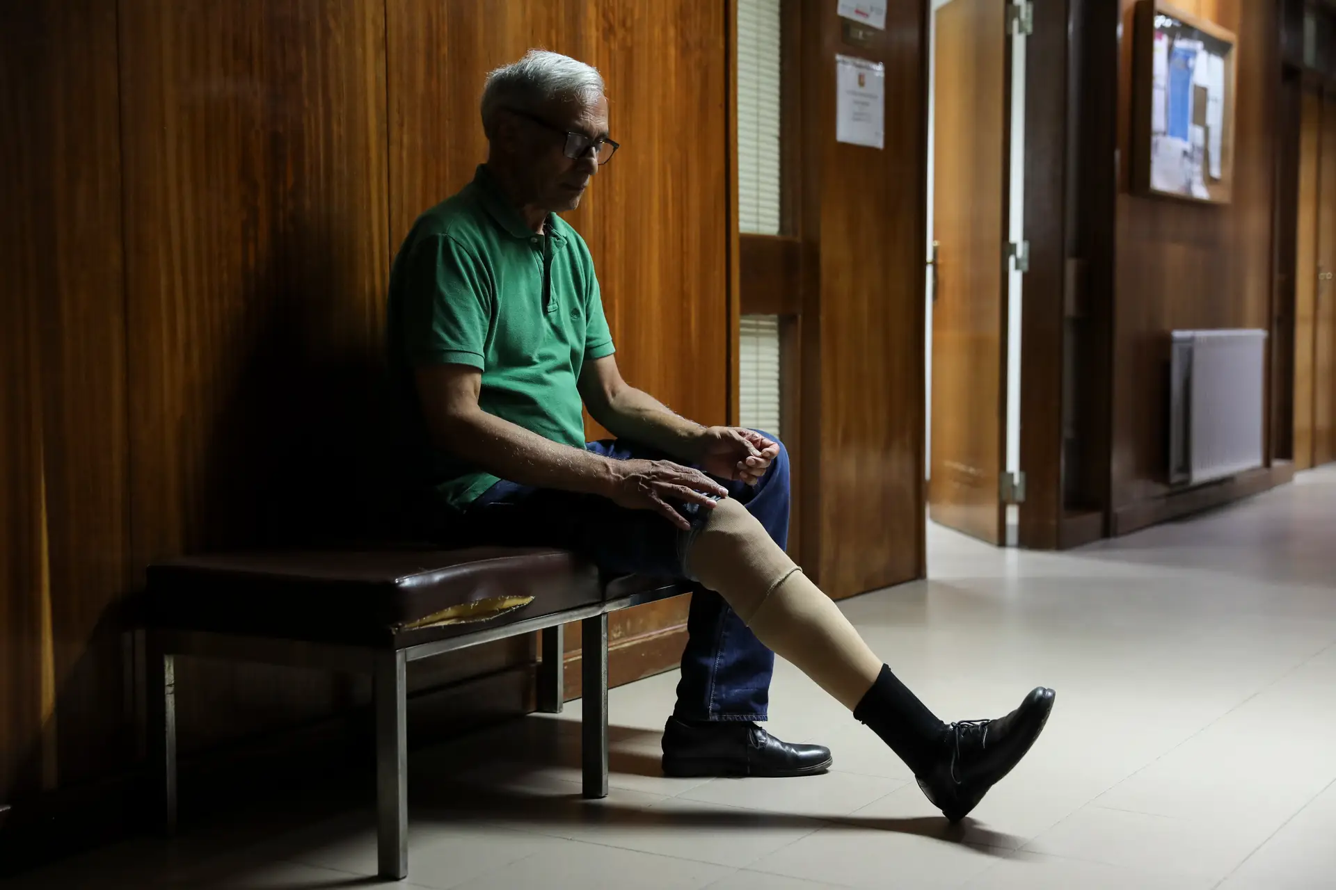 José Marto Dias, perdeu a perna enquangto combatia no Ultramar, em Lisboa. FOTO TM