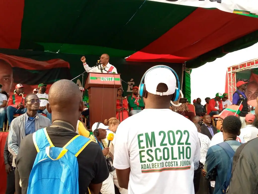 O último ato de campanha da UNITA em Luanda pelo seu líder Adalberto Costa Júnior