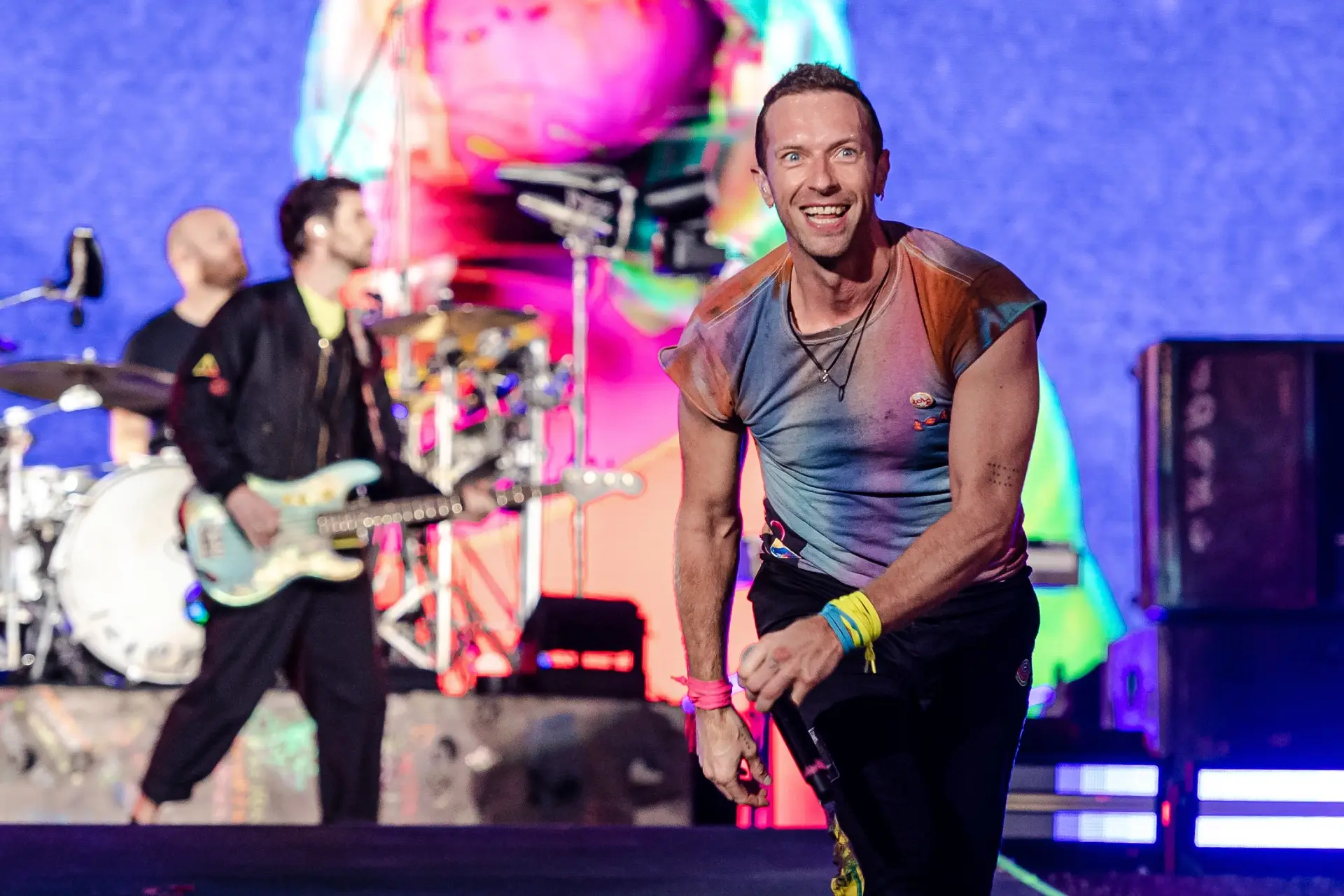 Coldplay ao vivo em Glasgow, na Escócia, a 23 de agosto de 2022