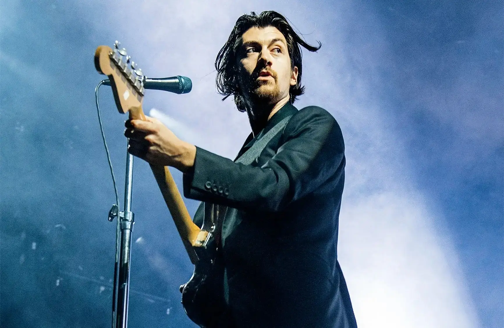 Alex Turner, o frontman dos Arctic Monkeys, cabeças de cartaz do segundo dia do festival, 2 de setembro