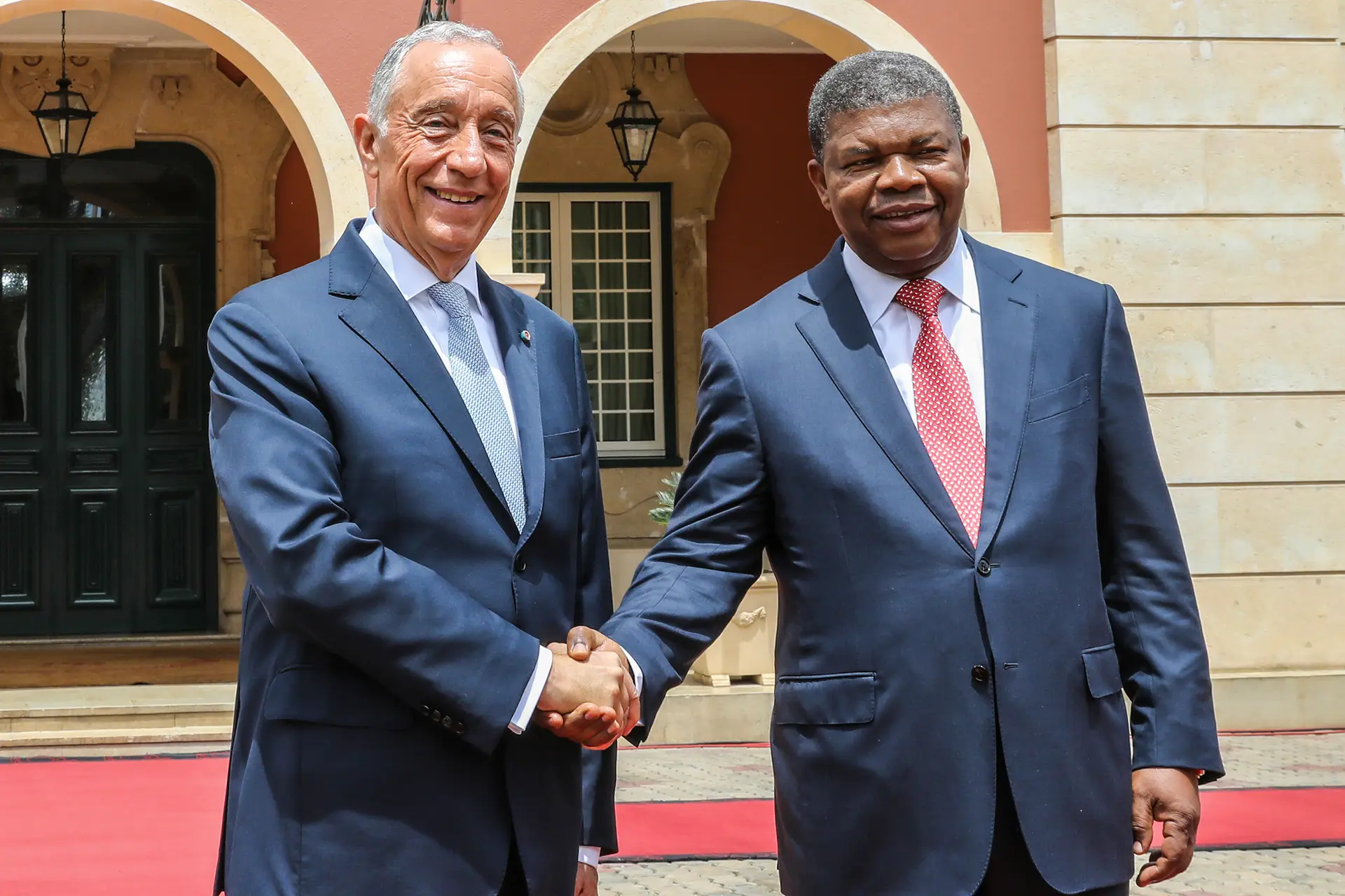Marcelo com João Lourenço que visita que fez a Angola, em 2019