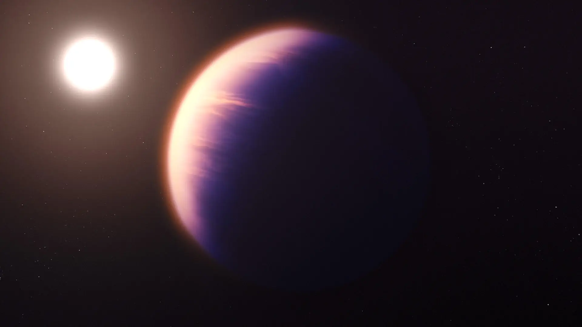 Representação artística do exoplaneta WASP-39 b