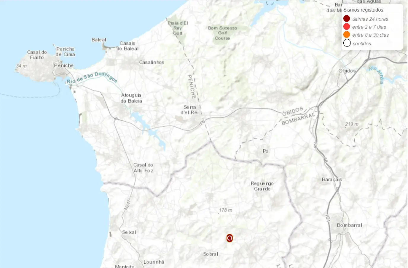 Sismo registado perto da Lourinhã. Tremor de terra sentido também em Peniche e Bombarral