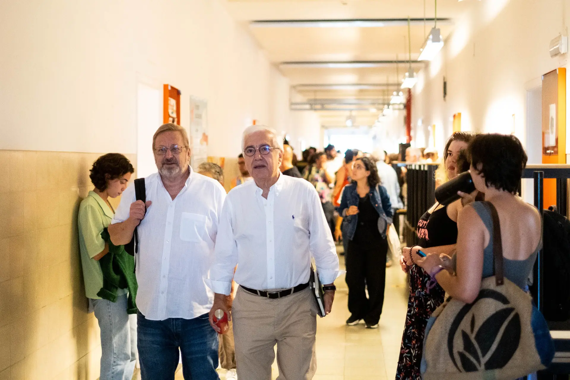 Luís Fazenda, um dos fundadores do BE, e Francisco Seixas da Costa, um dos convidados para a rentrée