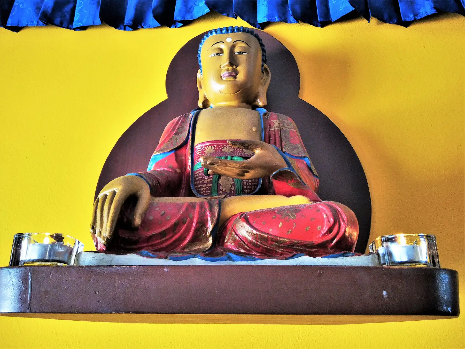 Buda na decoração do restaurante