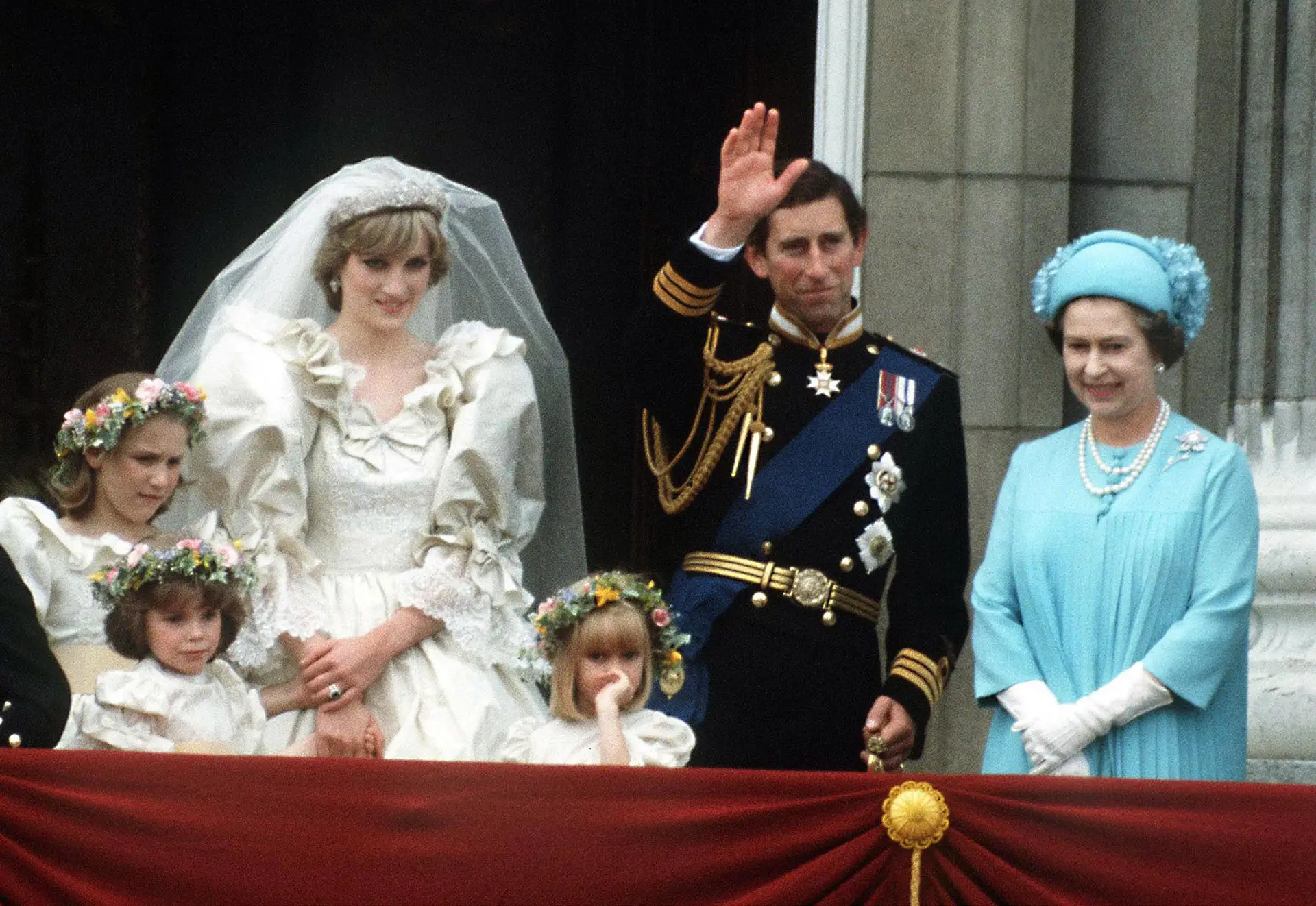 No dia do casamento de Carlos, o seu primogénito, com Diana Spencer, a 29 de julho de 1981