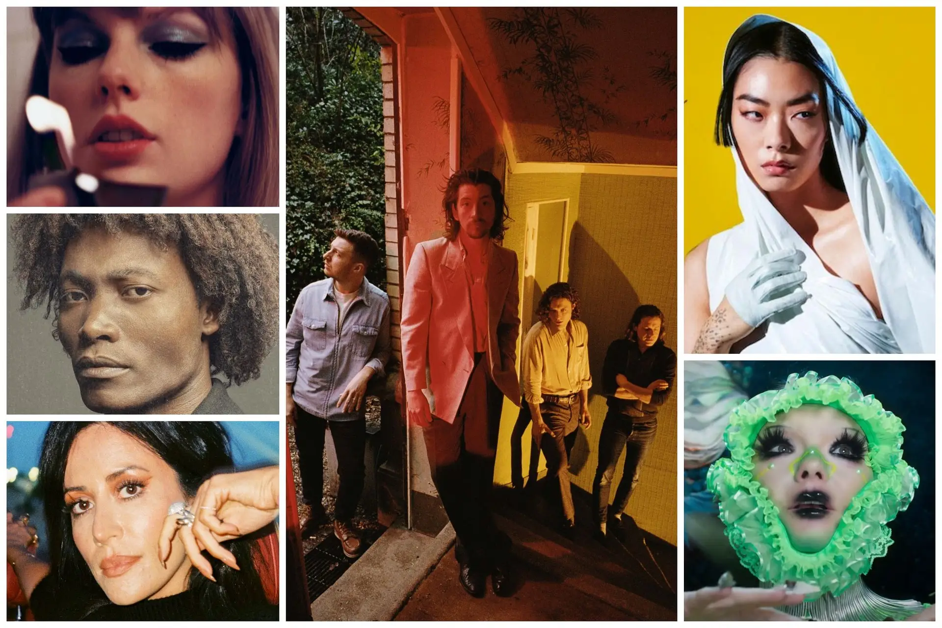 Taylor Swift, Arctic Monkeys, Rina Sawayama, Björk, Ana Moura e Benjamin Clementine