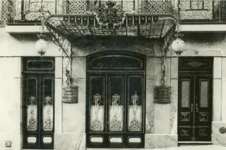 Fachada do Tavares no início do século XIX, em foto cedida pelos atuais proprietários, o grupo de restauração Plateform