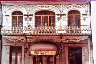 Facahado do restaurante Tavares durante a gerência de Fernando Lopes