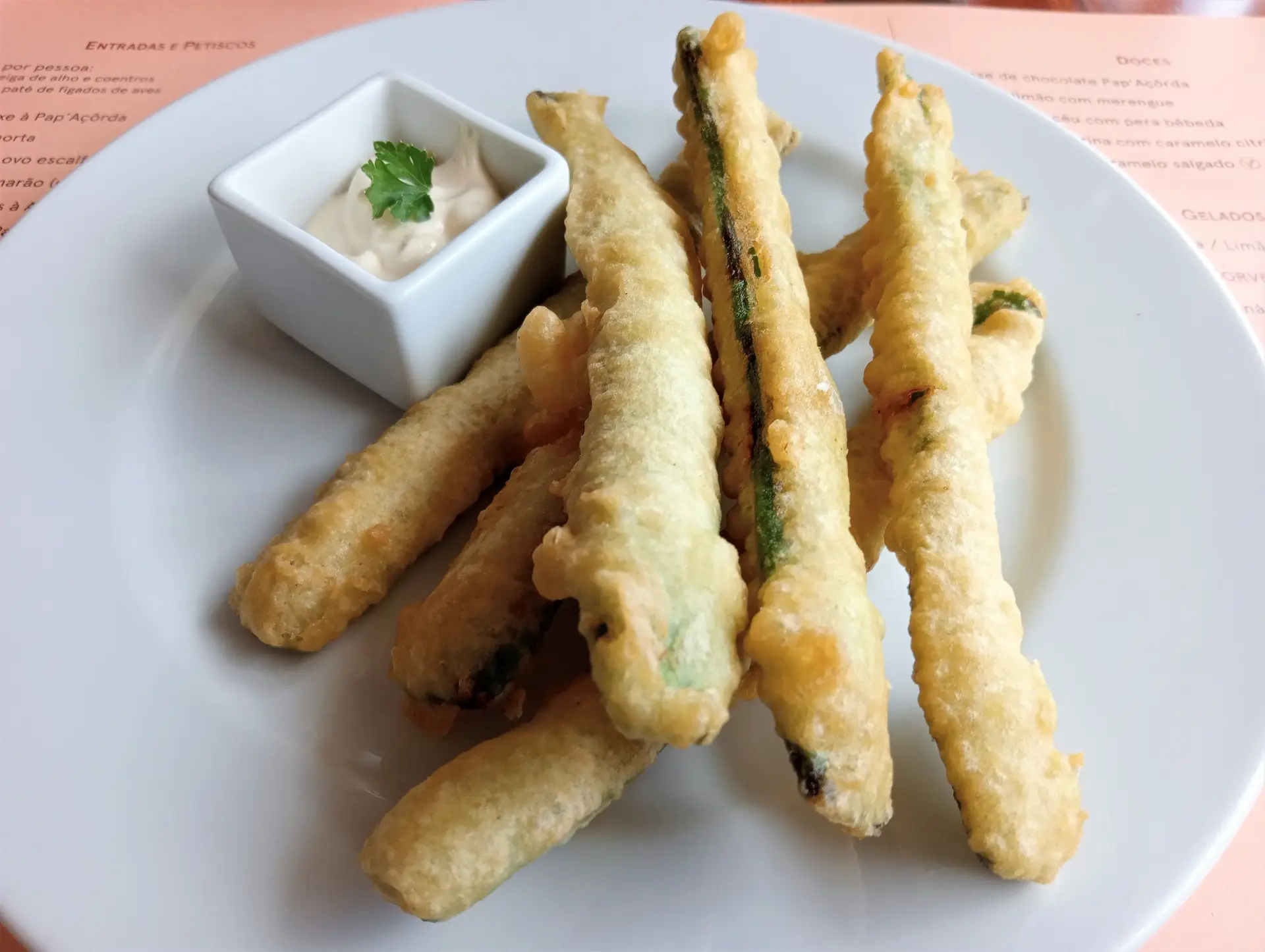 Peixinho da horta no restaurante Pap'Açôrda