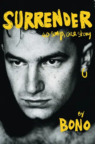 A capa da versão em inglês de "Surrender: 40 Canções, Uma História", autobiografia de Bono, dos U2