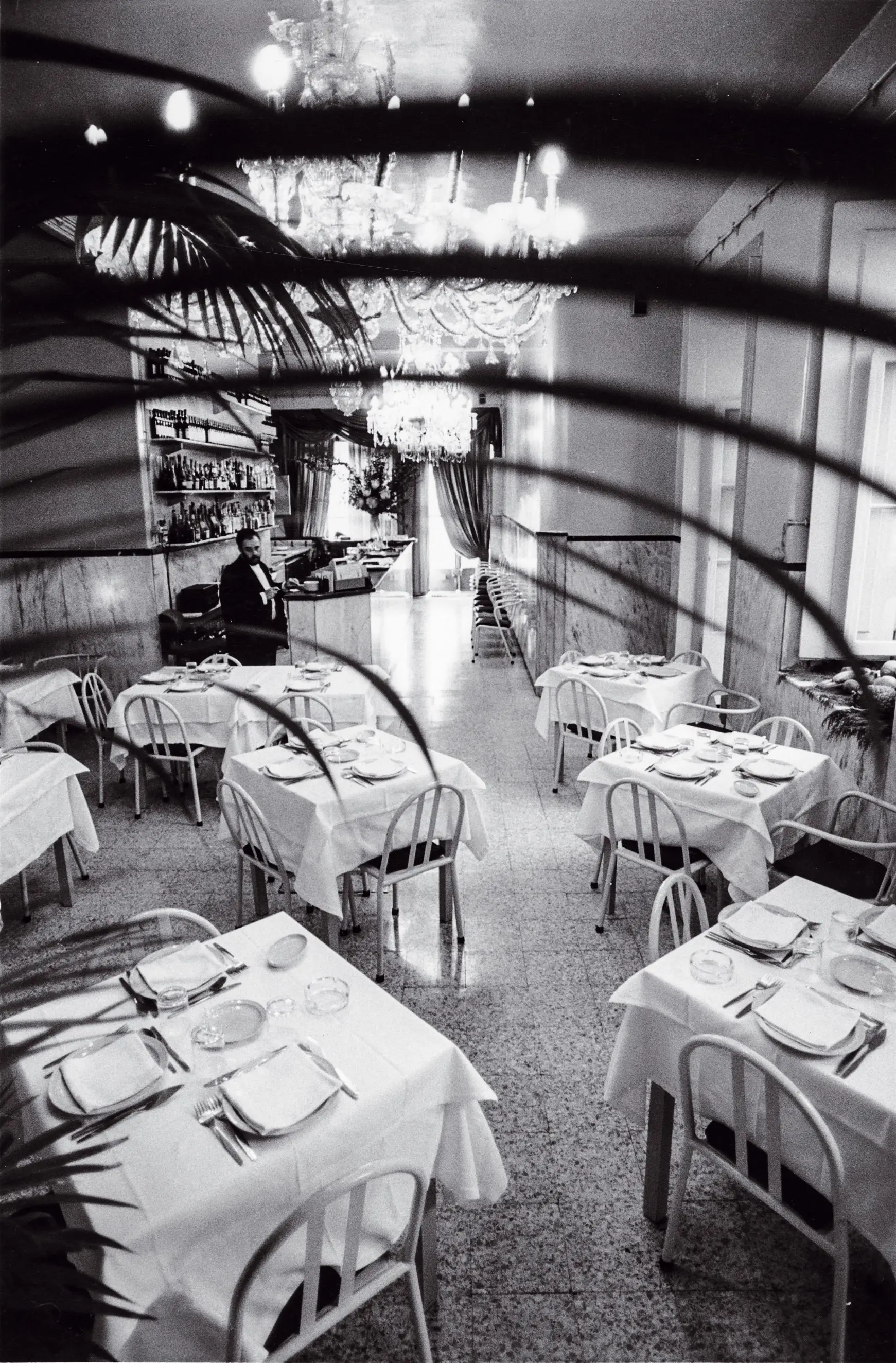O interior do restaurante no Bairro Alto