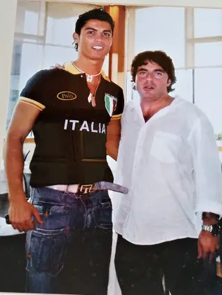Ronaldo e Rui, filho de António Camelo, no Restaurante Camelo Apúlia