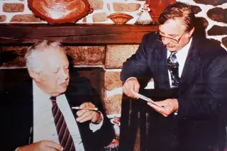 Uma das visitas de Mário Soares