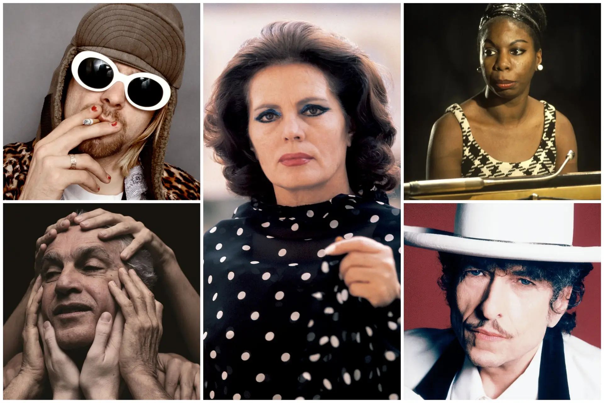 Kurt Cobain, Amália Rodrigues, Nina Simone, Bob Dylan, Caetano Veloso