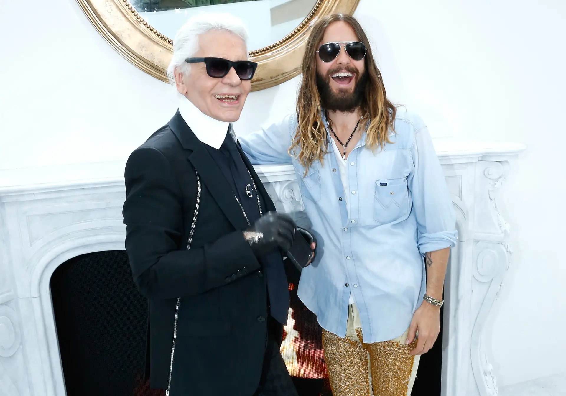 Karl Lagerfeld e Jared Leto em 2014