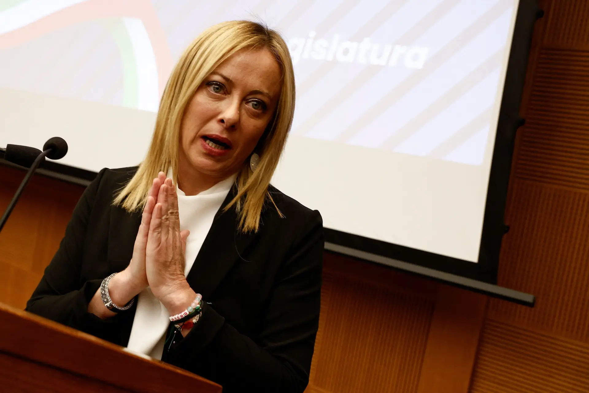 A nova primeira-ministra de Itália, Giorgia Meloni