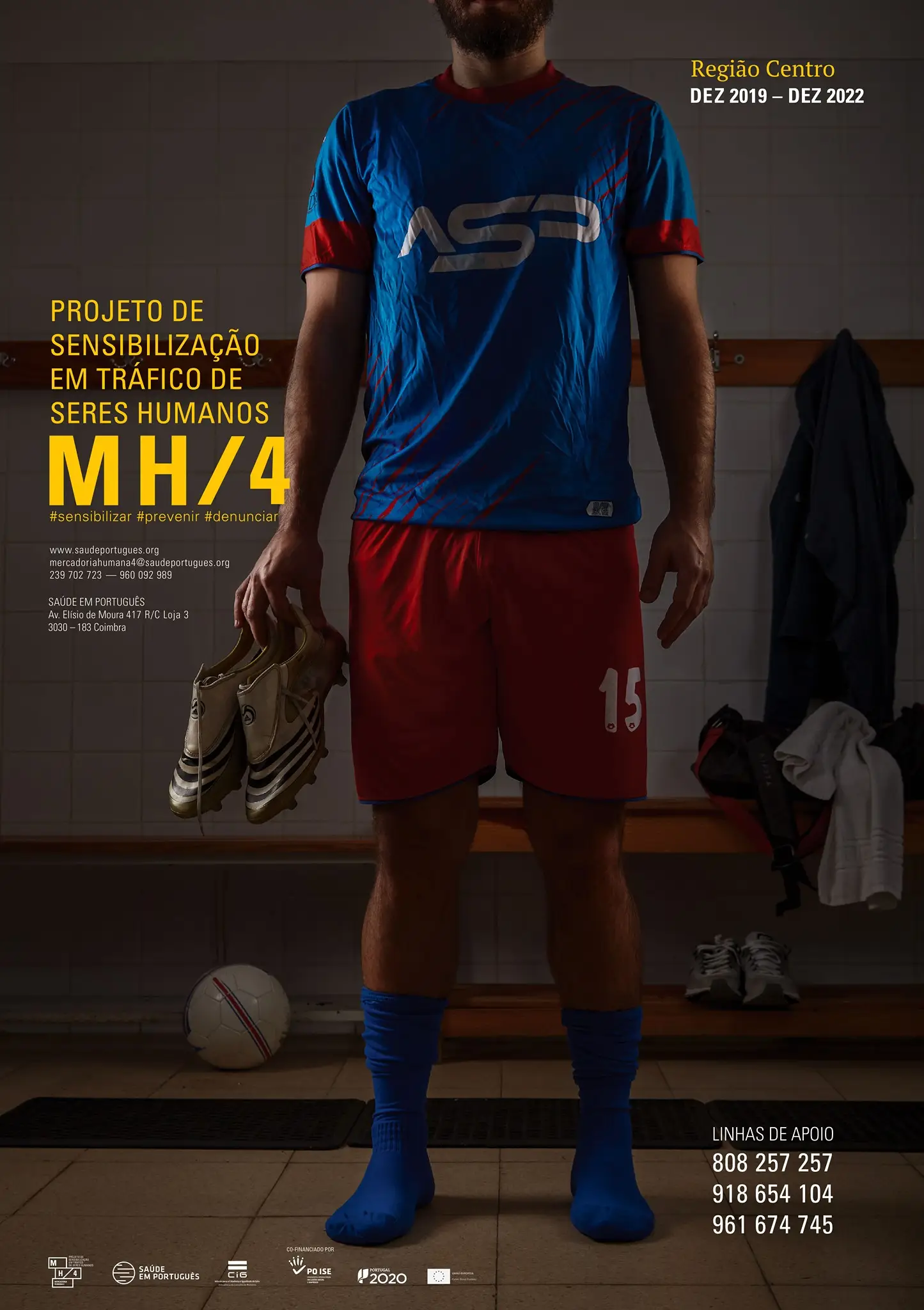 Campanha de Sensibilização da associação "Saúde em Português" contra o Tráfico de Seres Humanos no futebol
