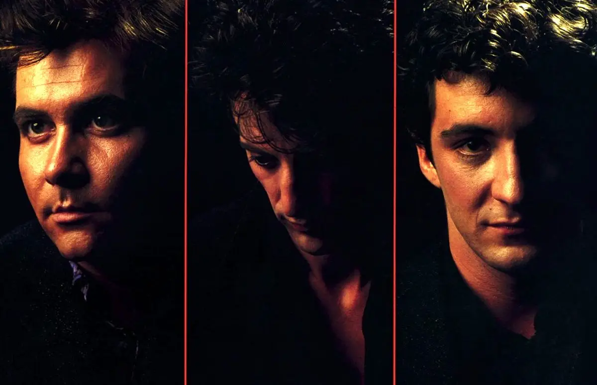 Fotos da capa de “Macau”, de 1986, com Paulo Pedro Gonçalves, Tozé Almeida e Pedro Ayres Magalhães. No verso constavam as imagens de Rui Pregal da Cunha e Carlos Maria Trindade