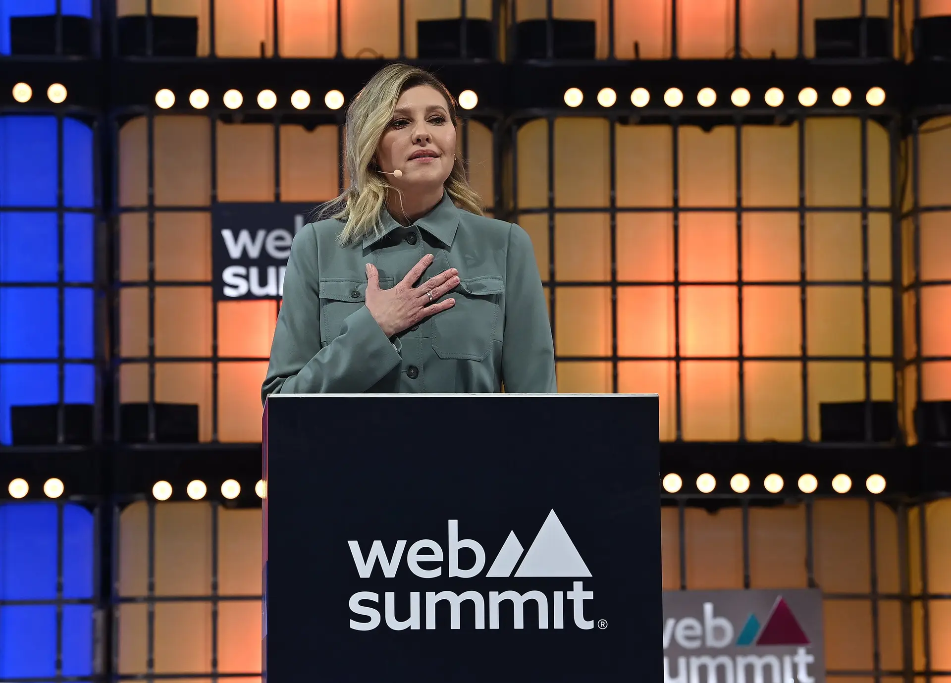 Olena Zelenska, primeira-dama ucraniana, abriu a Web Summit de 2022