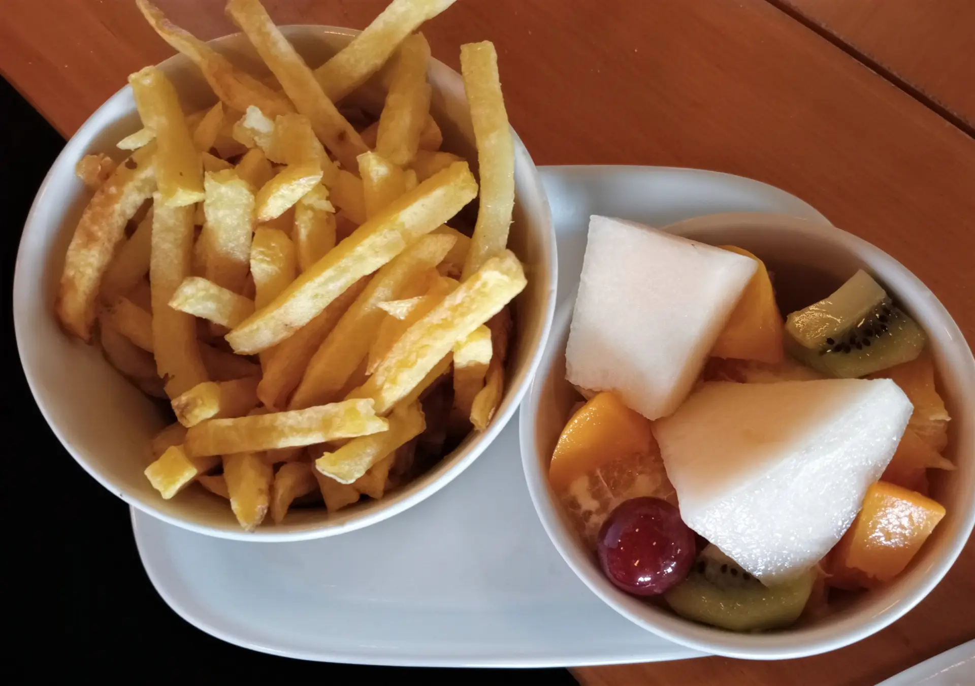 As guarnições servidas no restaurante