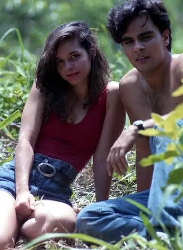 Daniella Perez e Guilherme de Pádua na novela "De Corpo e Alma"