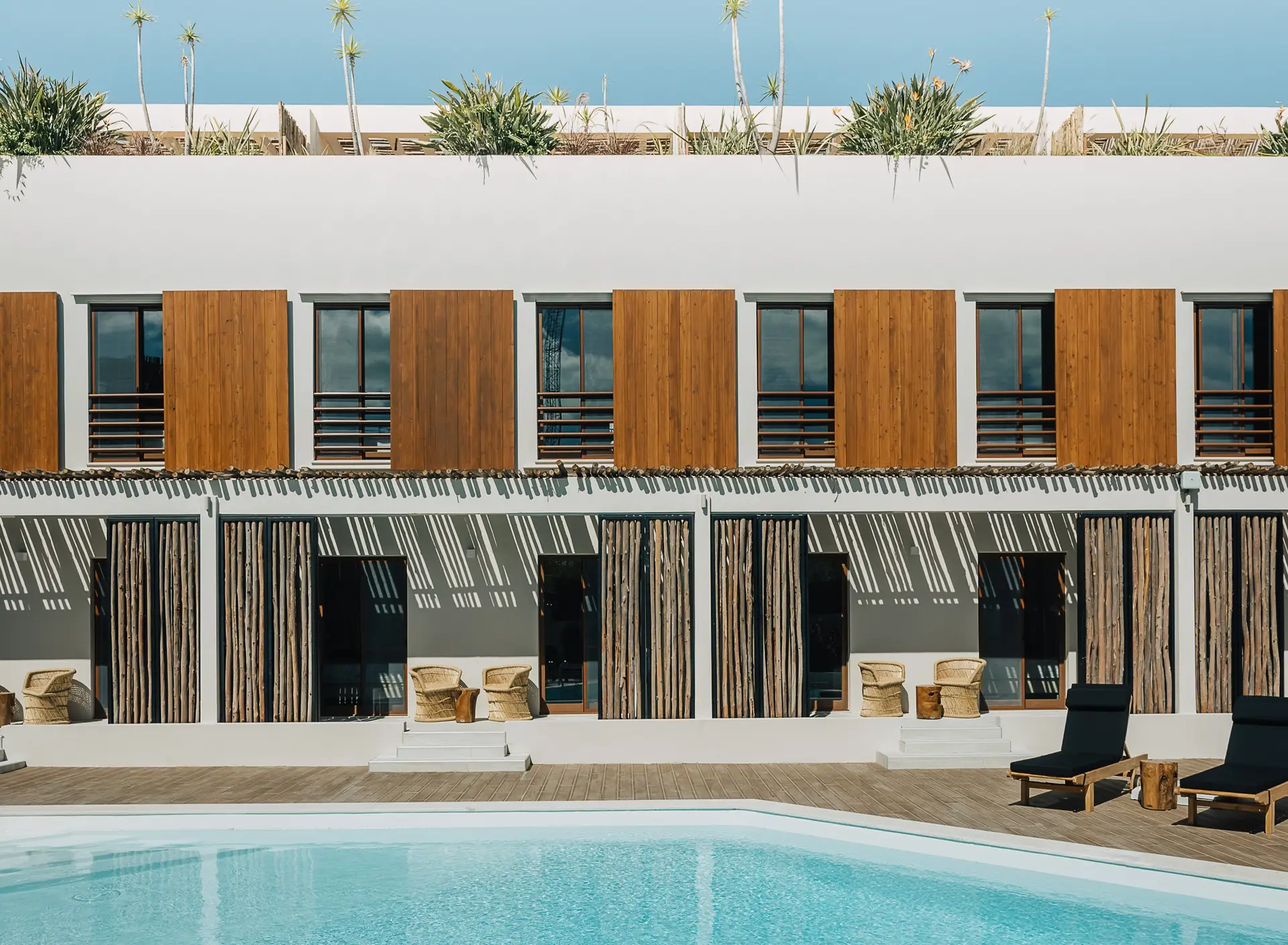 Vista para a piscina e para as Pool Suites