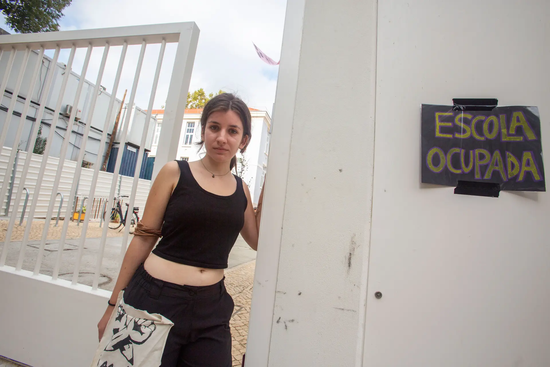Inês Esteves, porta-voz do Liceu Camões para a Ação "Fim ao fóssil. Ocupa!"