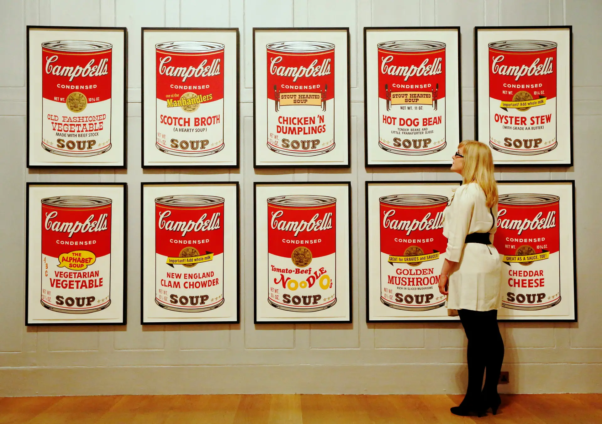 Obra de Andy Warhol idêntica à que sofreu o ataque em Camberra. Esta está exposta em Londres