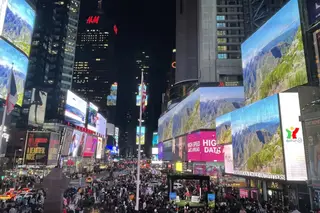 Portugal ocupou Times Square durante uma hora: as paisagens portuguesas tomaram Nova Iorque