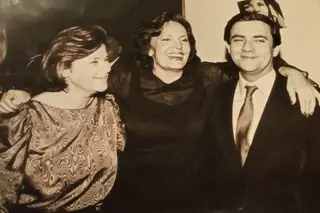 A fadista com os afilhados Maria Rita e António Machado