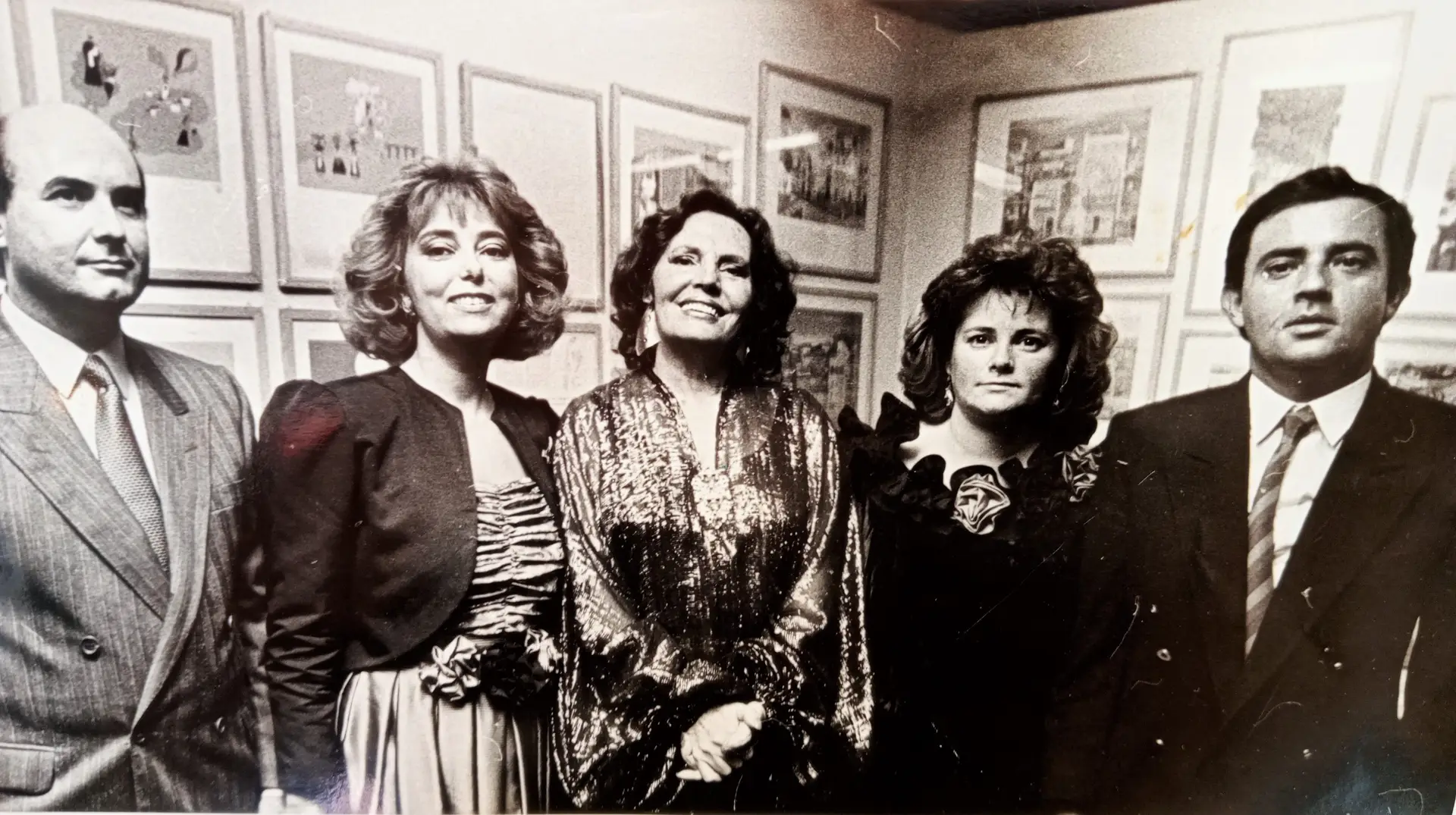 Filipe e Rosa Maria Machado, Amália Rodrigues e os afilhados Maria Rita e António Machado