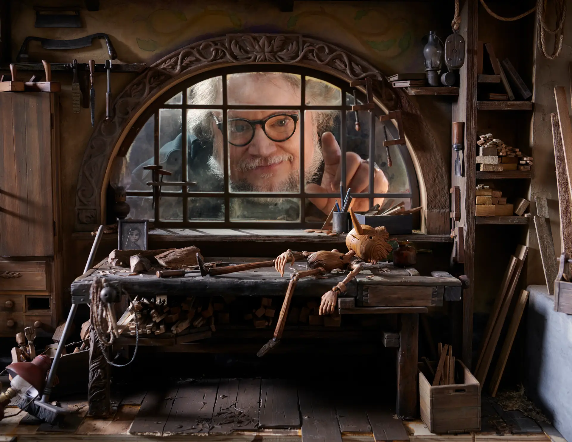 O realizador Guillermo del Toro, retratado a propósito do seu "Pinóquio"