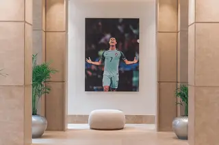 Cristiano Ronaldo em destaque no hotel