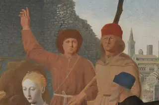 Pormenor de Natividade, de Piero Della Francesca (1485), depois do restauro