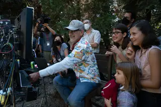 Steven Spielberg na rodagem de "Os Fabelmans"