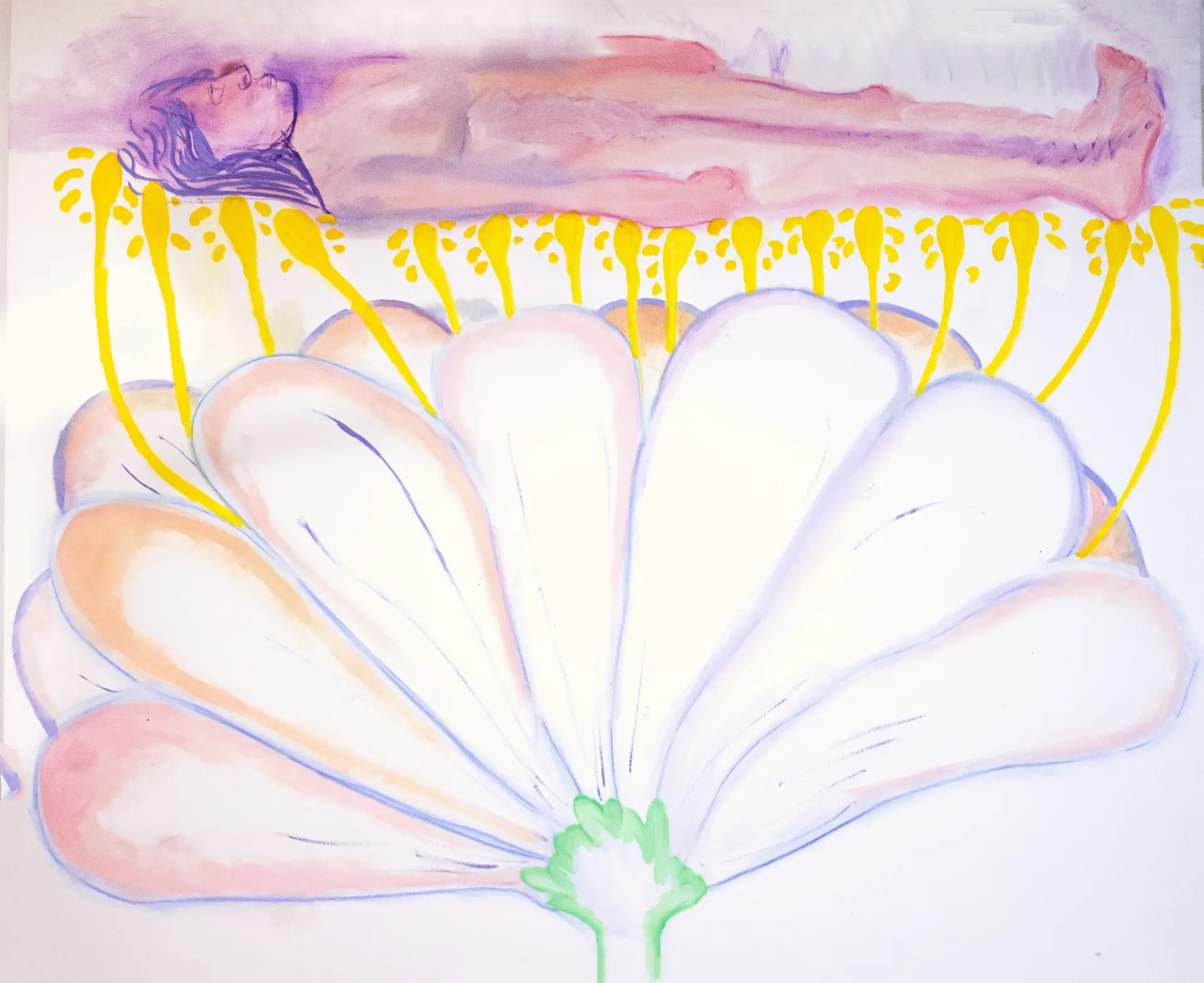 "Connected" (2020), de ADRIANA PROGANÓ. Óleo sobre tela, dimensões 158 x 192 cm